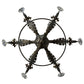 Meyda Lighting Antonia 26" 6-Light French Bronze Chandelier With Amber Faux Candlelight