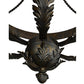 Meyda Lighting Antonia 26" 6-Light French Bronze Chandelier With Amber Faux Candlelight