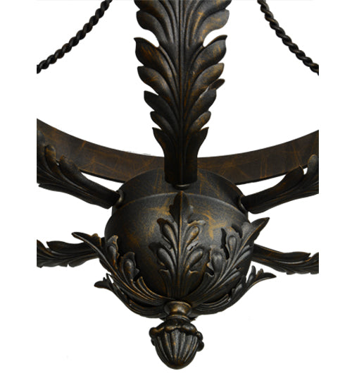 Meyda Lighting Antonia 26" 6-Light French Bronze Chandelier With Amber Faux Candlelight