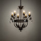 Meyda Lighting Antonia 26" 6-Light Gilded Tobacco Chandelier With Ivory Faux Candlelight
