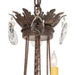 Meyda Lighting Antonia 26" 6-Light Gilded Tobacco Chandelier With Ivory Faux Candlelight
