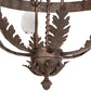 Meyda Lighting Antonia 26" 6-Light Gilded Tobacco Chandelier With Ivory Faux Candlelight