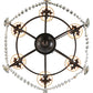 Meyda Lighting Antonia 27" 6-Light Cajun Spice Chandelier With Brown Parchment Shade
