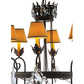 Meyda Lighting Antonia 27" 6-Light Cajun Spice Chandelier With Brown Parchment Shade