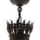 Meyda Lighting Antonia 27" 6-Light Cajun Spice Chandelier With Brown Parchment Shade
