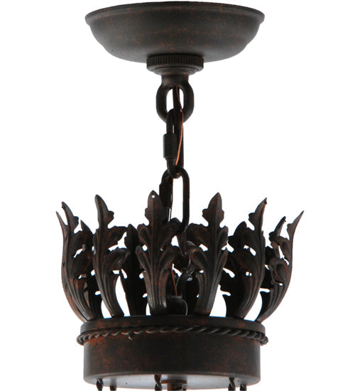 Meyda Lighting Antonia 27" 6-Light Cajun Spice Chandelier With Brown Parchment Shade