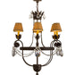 Meyda Lighting Antonia 28" 6-Light Chestnut Chandelier With Tuscan Alabaster Textrene Shade