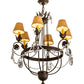 Meyda Lighting Antonia 28" 6-Light Chestnut Chandelier With Tuscan Alabaster Textrene Shade