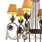 Meyda Lighting Antonia 28" 6-Light Chestnut Chandelier With Tuscan Alabaster Textrene Shade
