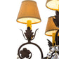 Meyda Lighting Antonia 28" 6-Light Chestnut Chandelier With Tuscan Alabaster Textrene Shade