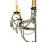 Meyda Lighting Antonia 29" 6-Light Corinth Chandelier With Amber Faux Candlelight