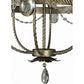 Meyda Lighting Antonia 29" 6-Light Corinth Chandelier With Amber Faux Candlelight