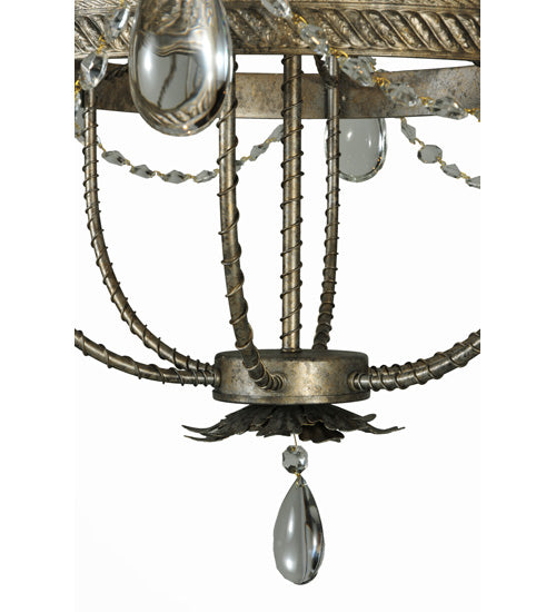 Meyda Lighting Antonia 29" 6-Light Corinth Chandelier With Amber Faux Candlelight