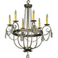 Meyda Lighting Antonia 29" 6-Light Corinth Chandelier With Amber Faux Candlelight