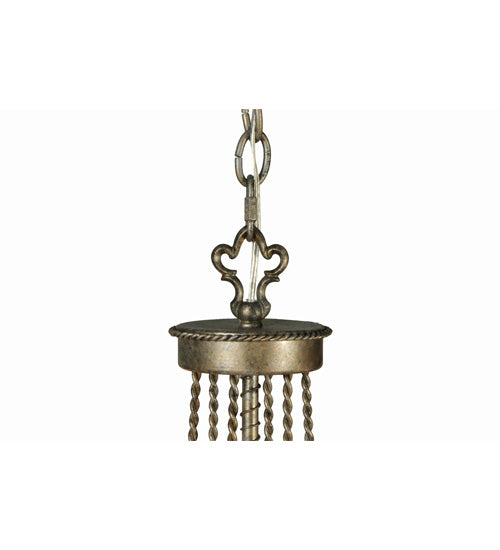 Meyda Lighting Antonia 29" 6-Light Corinth Chandelier With Amber Faux Candlelight