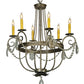 Meyda Lighting Antonia 29" 6-Light Corinth Chandelier With Amber Faux Candlelight