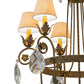 Meyda Lighting Antonia 29" 6-Light Pompeii Gold Chandelier With Aged Celadon Textrene Shade