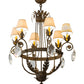 Meyda Lighting Antonia 29" 6-Light Pompeii Gold Chandelier With Aged Celadon Textrene Shade