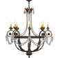 Meyda Lighting Antonia 38" 8-Light Antiquity Chandelier With Amber Faux Candlelight