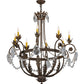 Meyda Lighting Antonia 38" 8-Light Antiquity Chandelier With Amber Faux Candlelight