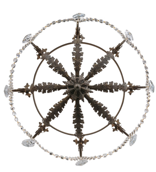 Meyda Lighting Antonia 38" 8-Light Antiquity Chandelier With Amber Faux Candlelight