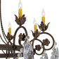 Meyda Lighting Antonia 38" 8-Light Antiquity Chandelier With Amber Faux Candlelight