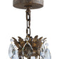 Meyda Lighting Antonia 39" 8-Light Pompeii Gold Chandelier With White Natural Linen Shade