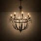 Meyda Lighting Antonia 40" 8-Light French Bronze Chandelier With Amber Faux Candlelight