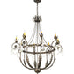 Meyda Lighting Antonia 40" 8-Light French Bronze Chandelier With Amber Faux Candlelight