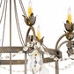 Meyda Lighting Antonia 40" 8-Light French Bronze Chandelier With Amber Faux Candlelight