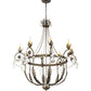 Meyda Lighting Antonia 40" 8-Light French Bronze Chandelier With Amber Faux Candlelight