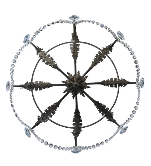 Meyda Lighting Antonia 43" 8-Light Corinth Chandelier With Amber Faux Candlelight