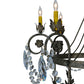 Meyda Lighting Antonia 43" 8-Light Corinth Chandelier With Amber Faux Candlelight