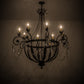 Meyda Lighting Antonia 45" 8-Light Chestnut Chandelier With Amber Faux Candlelight