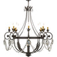 Meyda Lighting Antonia 45" 8-Light Chestnut Chandelier With Amber Faux Candlelight