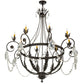 Meyda Lighting Antonia 45" 8-Light Chestnut Chandelier With Amber Faux Candlelight