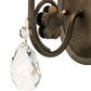 Meyda Lighting Antonia 5" Antique Brass Matte Wall Sconce With Amber Faux Candlelight