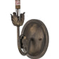 Meyda Lighting Antonia 5" Antique Brass Matte Wall Sconce With Amber Faux Candlelight