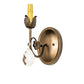 Meyda Lighting Antonia 5" Antique Copper Wall Sconce With White Glossy Parchment Paper Shade