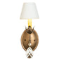 Meyda Lighting Antonia 5" Antique Copper Wall Sconce With White Glossy Parchment Paper Shade