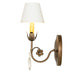 Meyda Lighting Antonia 5" Antique Copper Wall Sconce With White Glossy Parchment Paper Shade