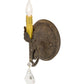 Meyda Lighting Antonia 5" Antiquity Textured Wall Sconce With Ivory Faux Candlelight