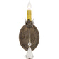 Meyda Lighting Antonia 5" Antiquity Textured Wall Sconce With Ivory Faux Candlelight