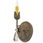 Meyda Lighting Antonia 5" Antiquity Textured Wall Sconce With Ivory Faux Candlelight