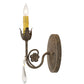 Meyda Lighting Antonia 5" Antiquity Textured Wall Sconce With Ivory Faux Candlelight