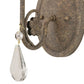 Meyda Lighting Antonia 5" Antiquity Textured Wall Sconce With Ivory Faux Candlelight
