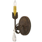 Meyda Lighting Antonia 5" Antiquity Textured Wall Sconce With Ivory Faux Candlelight
