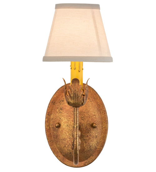 Meyda Lighting Antonia 5" Autumn Leaf Wall Sconce With Natural Textrene Shade