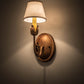 Meyda Lighting Antonia 5" Autumn Leaf Wall Sconce With Natural Textrene Shade
