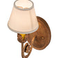 Meyda Lighting Antonia 5" Autumn Leaf Wall Sconce With Natural Textrene Shade